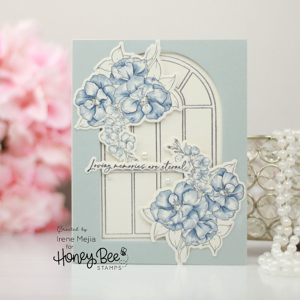Blooming View - 6x8 Photopolymer Stamp Set - Retiring - Honey Bee Stamps