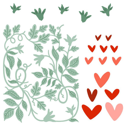 Bold Background: Vines Of Love - Honey Cuts - Stand - Alone Dies - Honey Bee Stamps