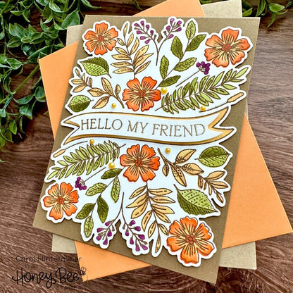 Bountiful Banner - 6x8 Photopolymer Stamp Set - Honey Bee Stamps