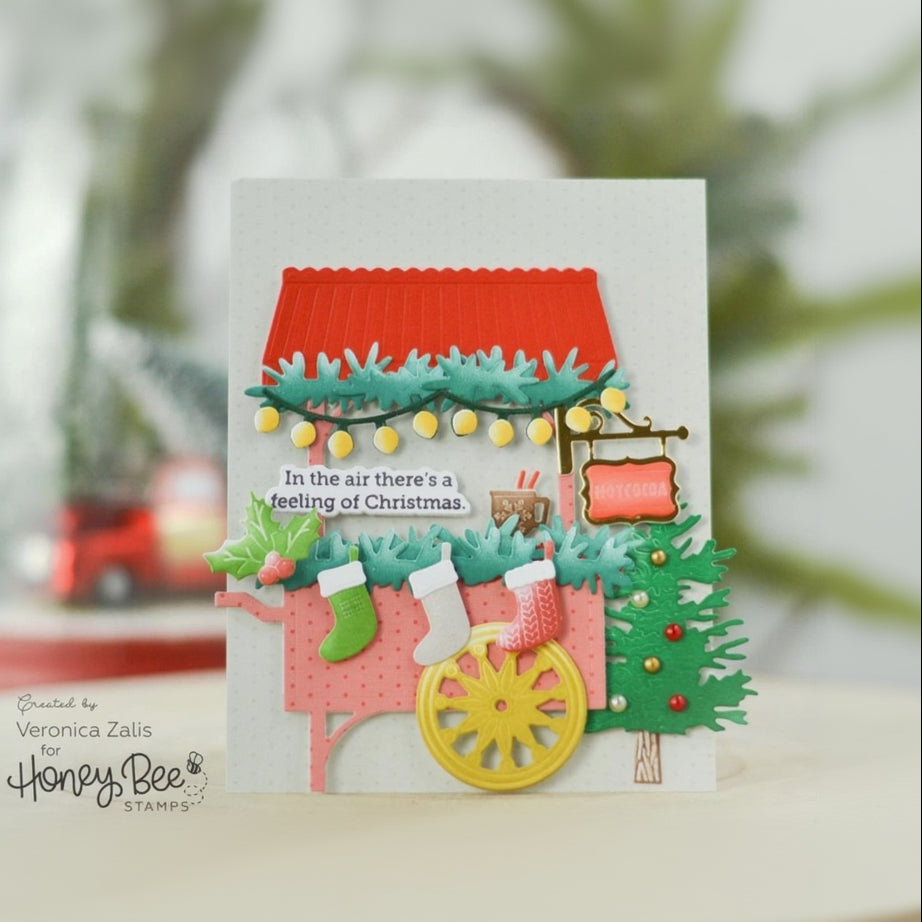 Christmas Market Cart Add - On - Honey Cuts - Stand - Alone Dies - Honey Bee Stamps
