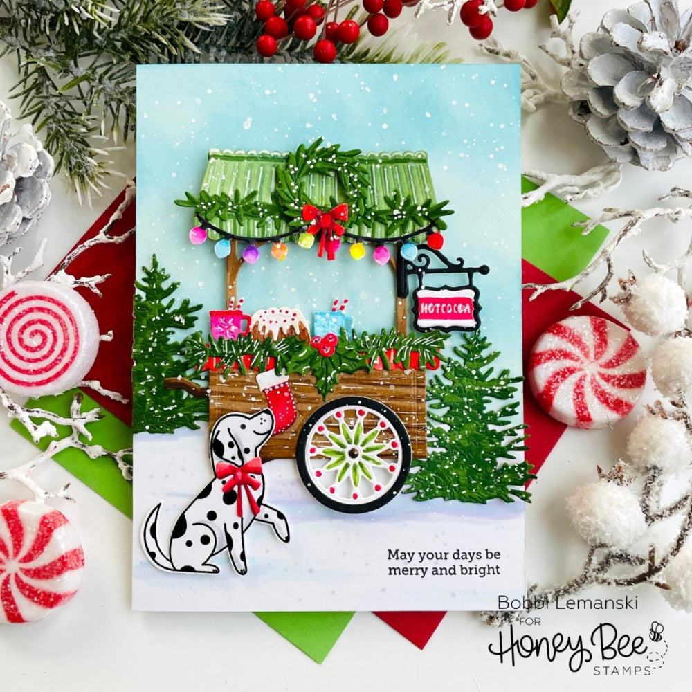 Christmas Market Cart Add - On - Honey Cuts - Stand - Alone Dies - Honey Bee Stamps