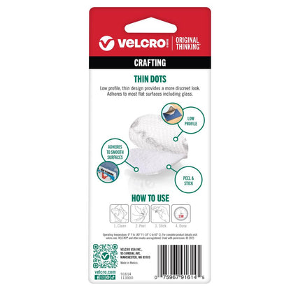 Clear Velcro Brand Small 3/8" Circles - 56 Piece Set Of Hook and Loop Closures - Honey Bee Stamps