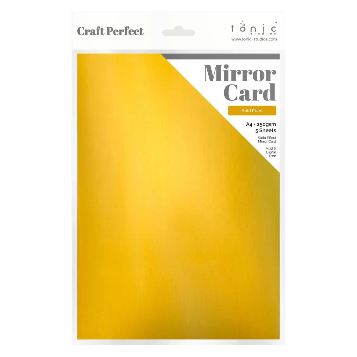 Craft Perfect Satin Mirror Card - 8.5x11 5/pkg Gold Pearl - Honey Bee Stamps