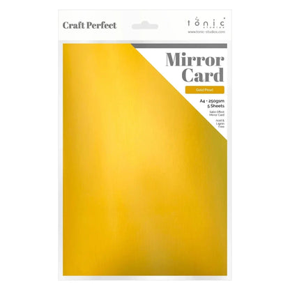 Craft Perfect Satin Mirror Card - 8.5x11 5/pkg Gold Pearl - Honey Bee Stamps