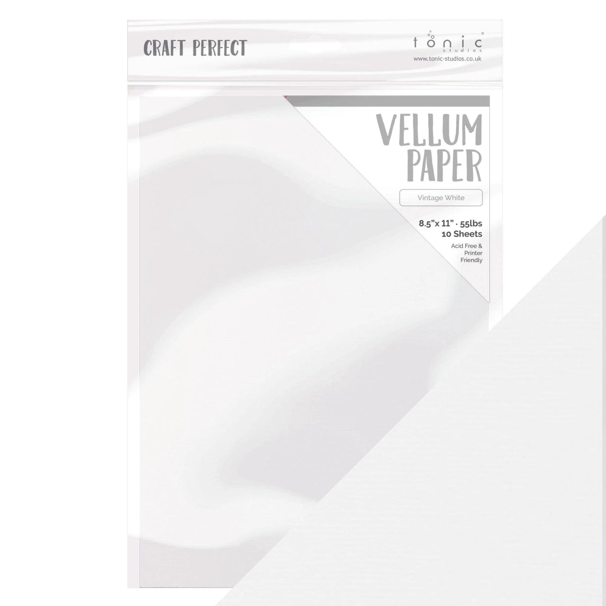 Craft Perfect Vellum Paper - 8.5x11 5/pkg - Vintage White - Honey Bee Stamps