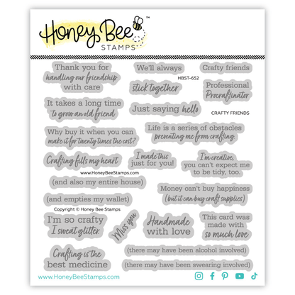 Crafty Friends - 6x6 Photopolymer Stamp Set - Honey Bee Stamps