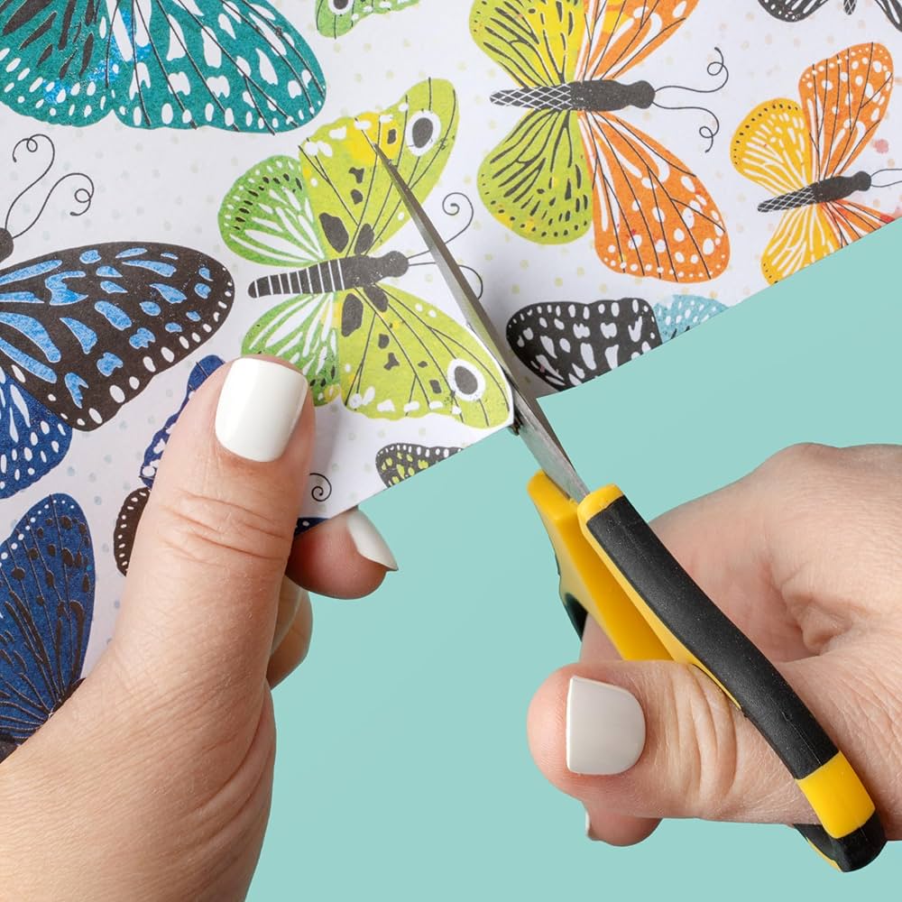 CutterBee 5" Precision Tip Scissors for Fussy Cutting - Honey Bee Stamps