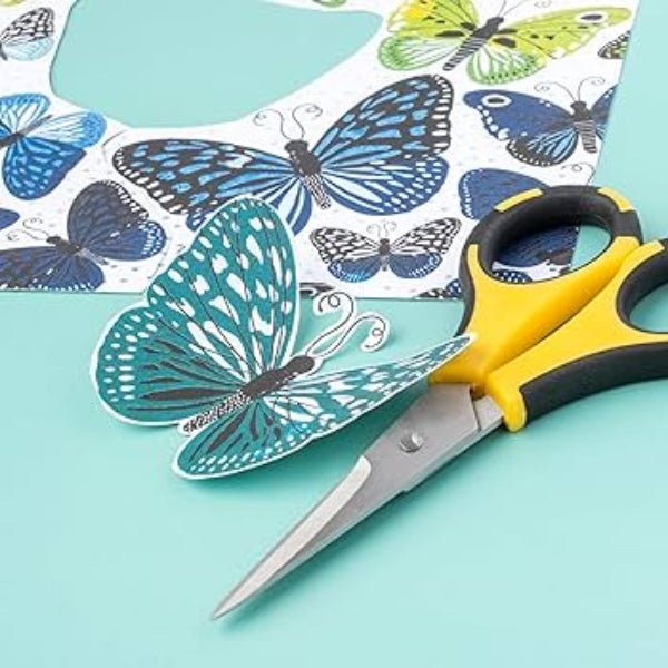 CutterBee 5" Precision Tip Scissors for Fussy Cutting - Honey Bee Stamps
