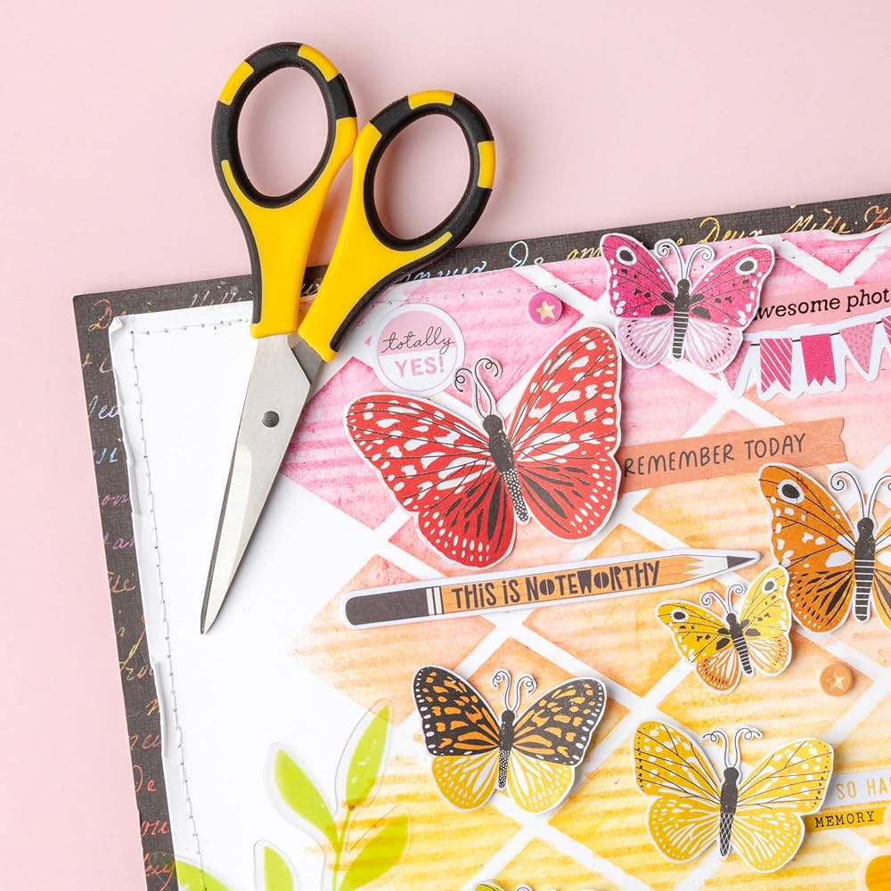 CutterBee 5" Precision Tip Scissors for Fussy Cutting - Honey Bee Stamps