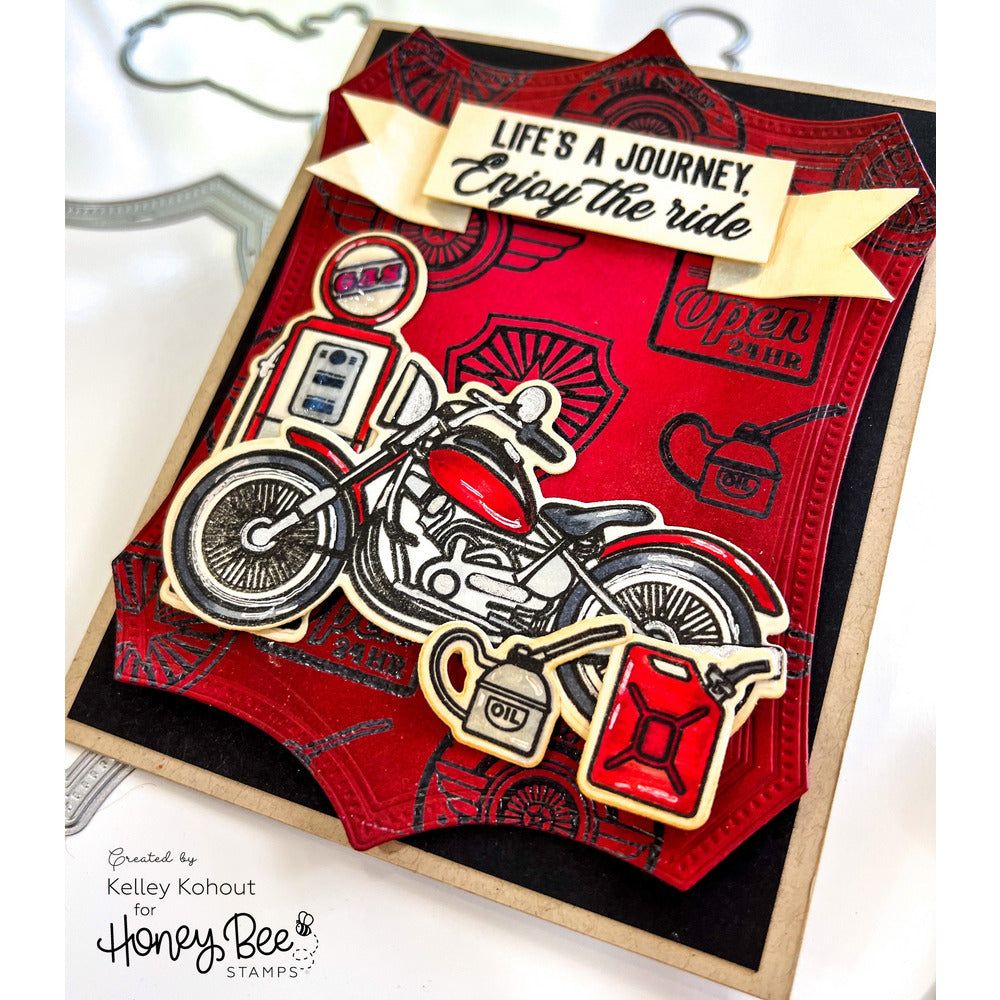 Dad's Garage - 4x6 Photopolymer Stamp Set - Honey Bee Stamps