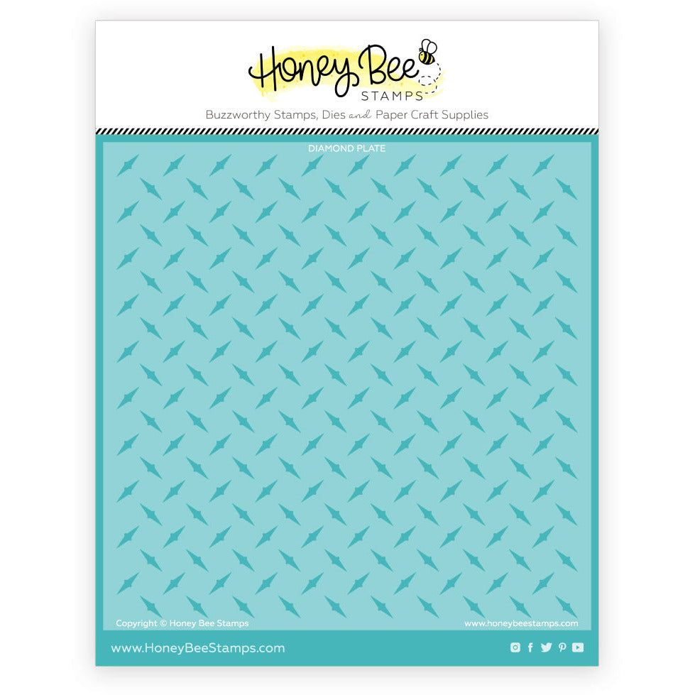 Diamond Plate - 6"x6" Background Stencil - Honey Bee Stamps