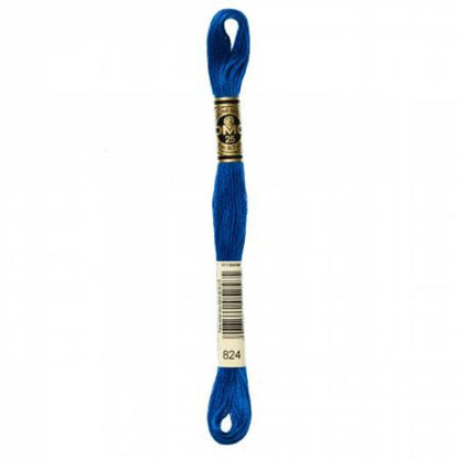DMC Embroidery Floss, 6 - Strand - Blue Very Dark 824 - Honey Bee Stamps