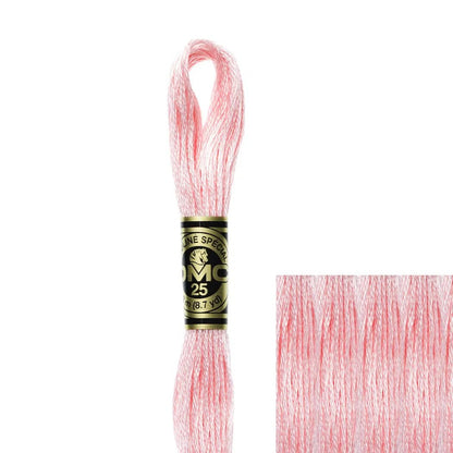 DMC Embroidery Floss, 6 - Strand - Dusty Rose Ultra Very Light 963 - Honey Bee Stamps