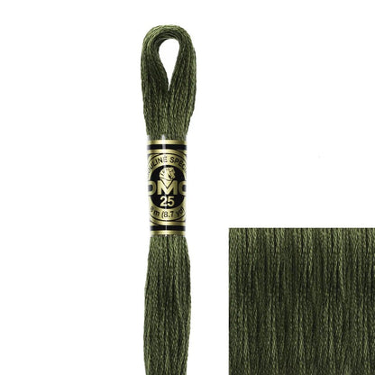 DMC Embroidery Floss, 6 - Strand - Green Gray Dark 3051 - Honey Bee Stamps