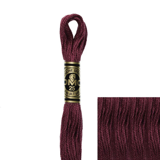 DMC Embroidery Floss, 6 - Strand - Mauve Dark 3685 - Honey Bee Stamps