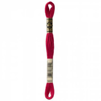 DMC Embroidery Floss, 6 - Strand - Raspberry Dark 3831 - Honey Bee Stamps