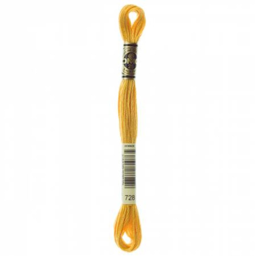 DMC Embroidery Floss, 6 - Strand - Topaz Light 728 - Honey Bee Stamps
