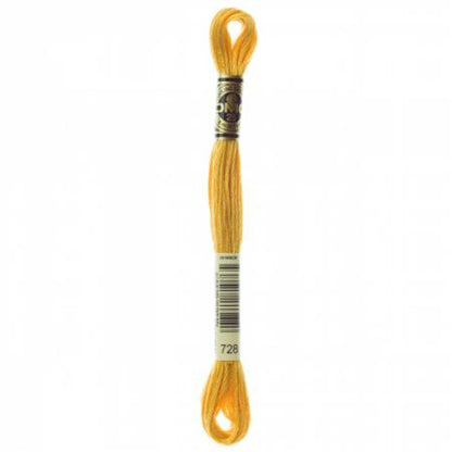 DMC Embroidery Floss, 6 - Strand - Topaz Light 728 - Honey Bee Stamps