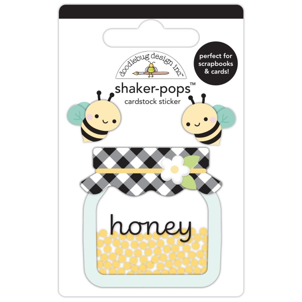Doodlebug Doodle - Pops 3D Stickers - Honey Bees - Honey Bee Stamps