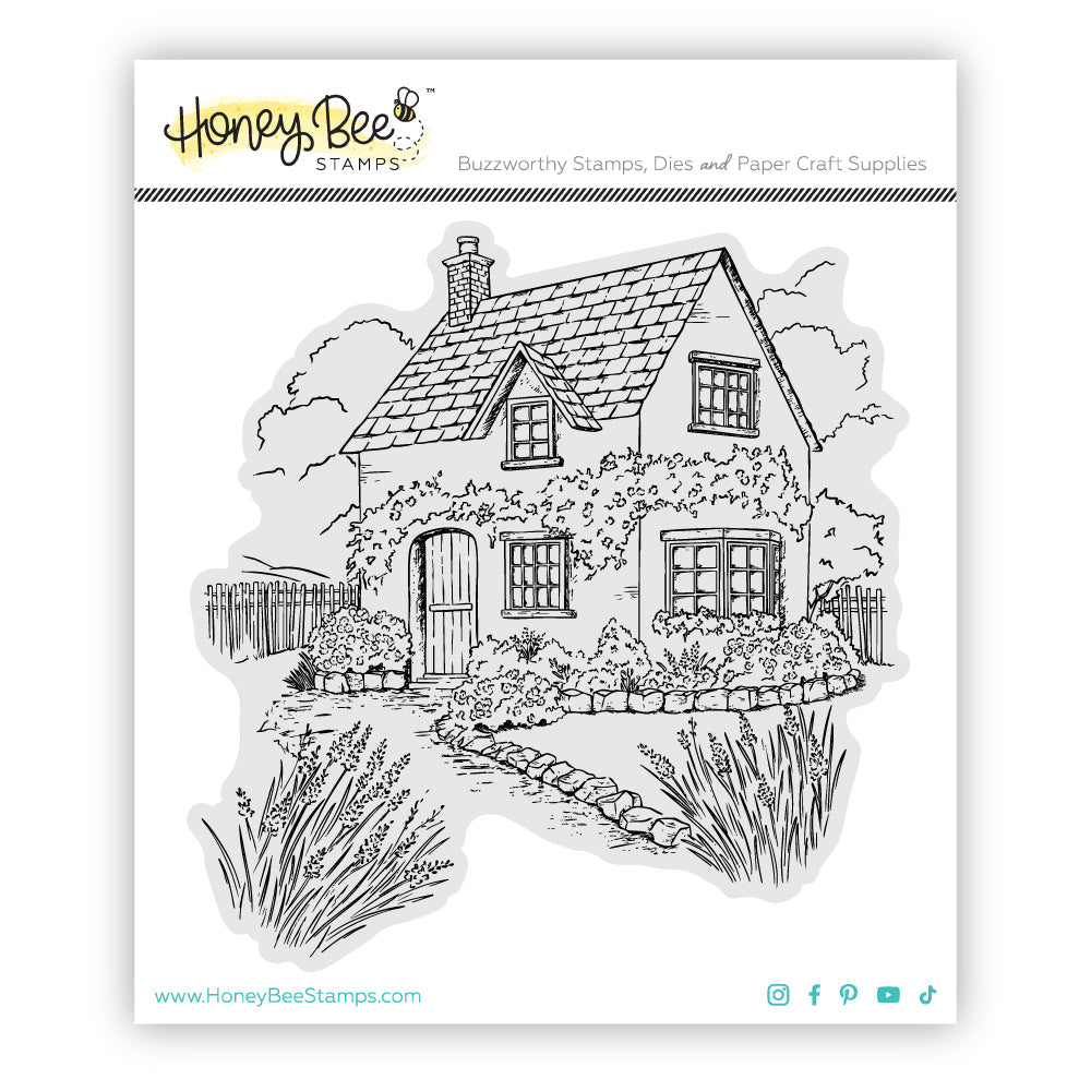 English Cottage - 4.25x5 Rubber Cling Stamp Set - Honey Bee Stamps