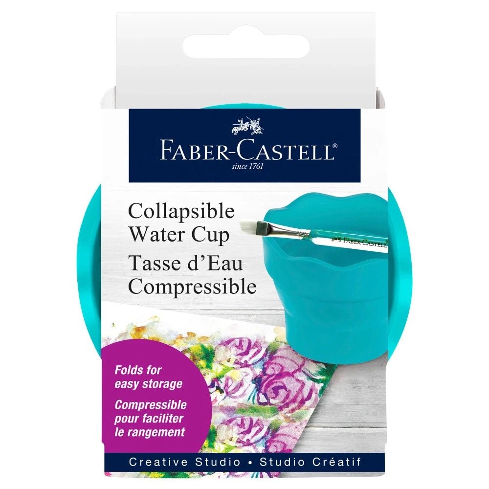 Faber - Castell Collapsible Paint Water Cup - Teal - Honey Bee Stamps