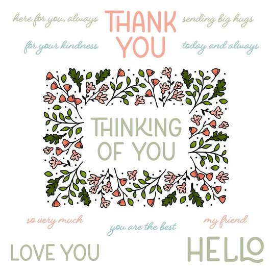 Fall Foliage Frame - 6x8 Photopolymer Stamp Set - Honey Bee Stamps