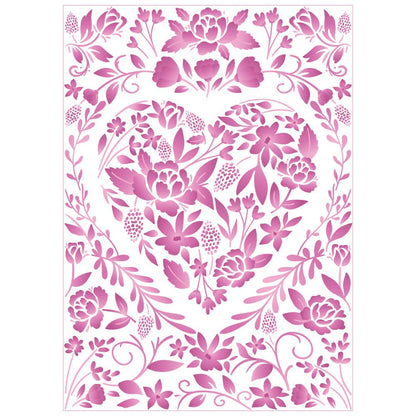 Floral Heart 3D Embossing Folder and Coordinating Die Set - Honey Bee Stamps