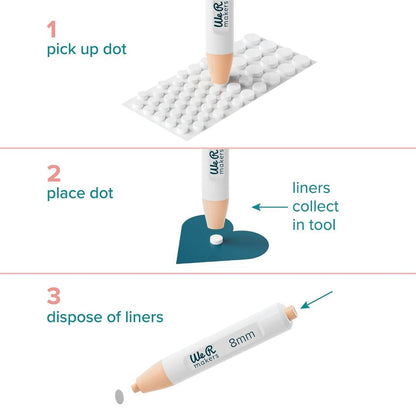 Foam Dot Setter Kit - Set of 3 Sizes 6mm, 8mm, 11mm by We R Memory Keepers - Honey Bee Stamps