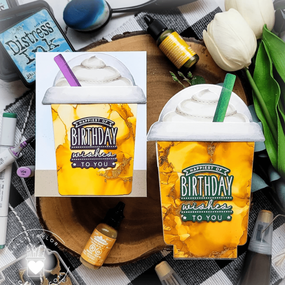 Frappe Shake Card - Honey Cuts - Stand - Alone Dies - Retiring - Honey Bee Stamps