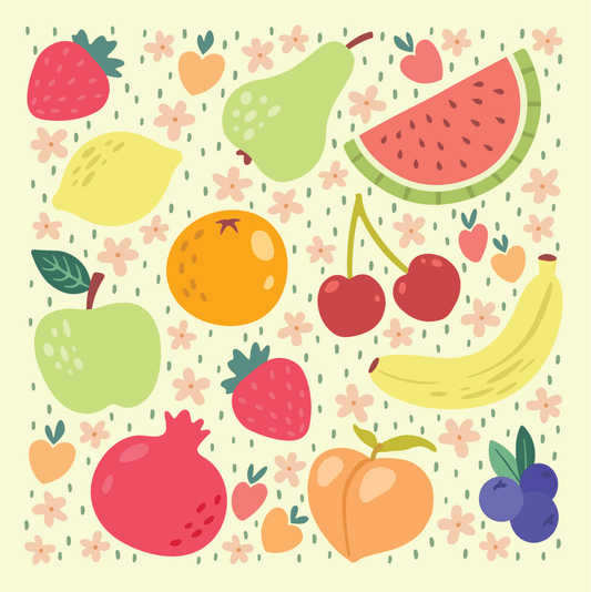 Fruit Medley - 6"x6" Set of 6 Background Layering Stencils - Honey Bee Stamps