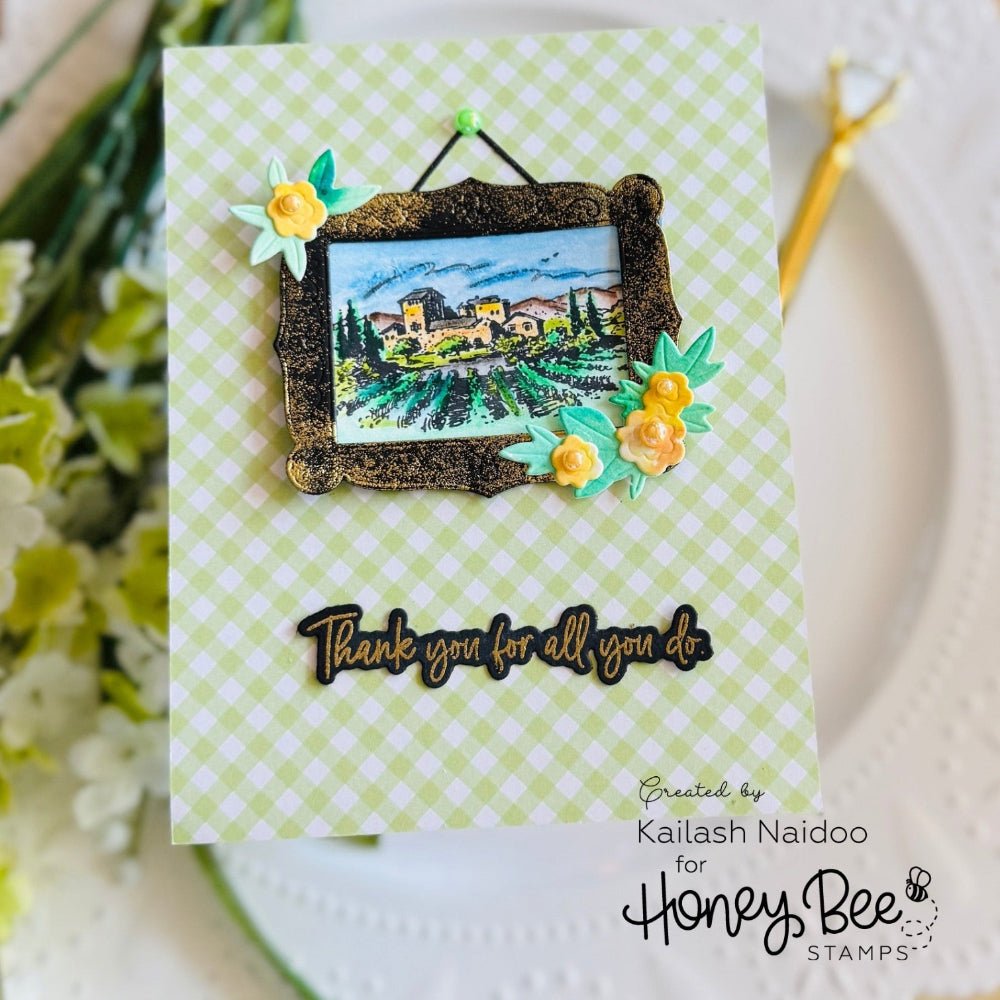 Gallery Wall: Fall - 5x7 Rubber Cling Stamp - Honey Bee Stamps