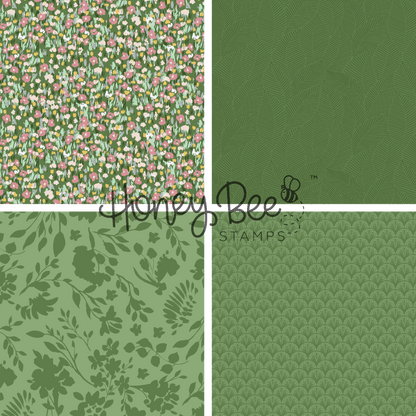 Garden Party Paper Pack - 5.5"x8.5" - 24 Double - Sided Sheets - Includes Paper Organizer! - Honey Bee Stamps