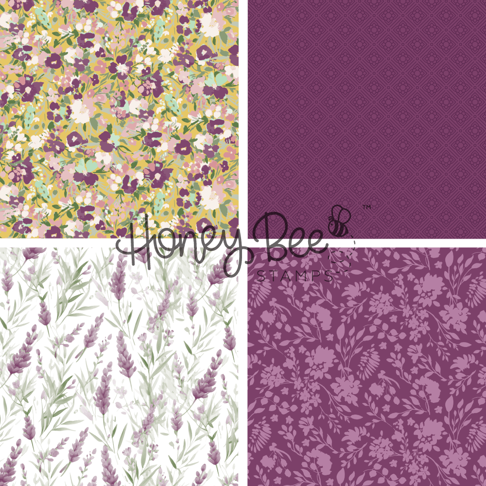 Garden Party Paper Pack - 5.5"x8.5" - 24 Double - Sided Sheets - Includes Paper Organizer! - Honey Bee Stamps