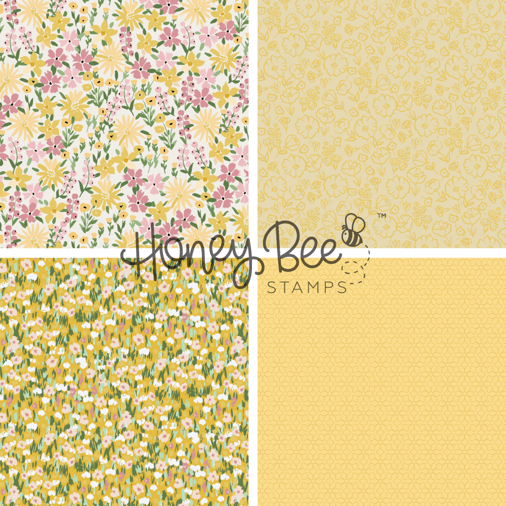 Garden Party Paper Pack - 5.5"x8.5" - 24 Double - Sided Sheets - Includes Paper Organizer! - Honey Bee Stamps