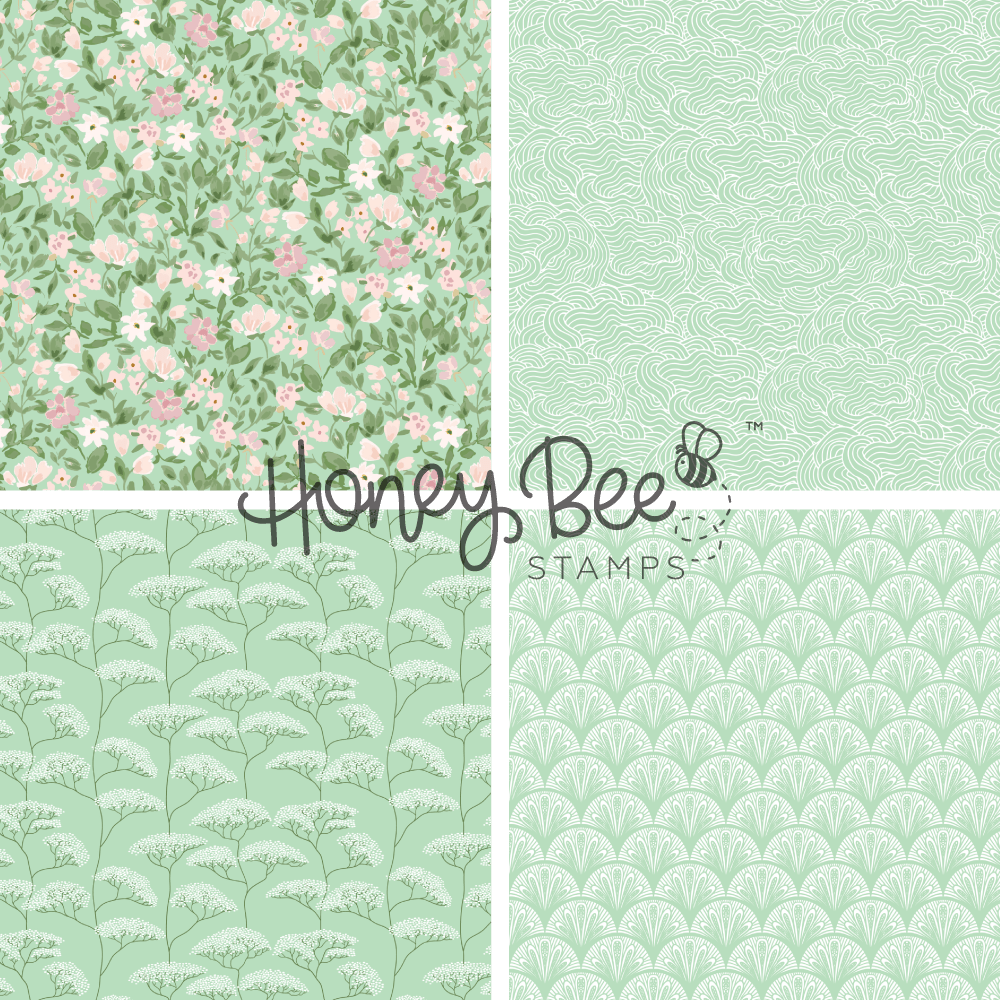 Garden Party Paper Pack - 5.5"x8.5" - 24 Double - Sided Sheets - Includes Paper Organizer! - Honey Bee Stamps