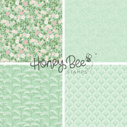 Garden Party Paper Pack - 5.5"x8.5" - 24 Double - Sided Sheets - Includes Paper Organizer! - Honey Bee Stamps