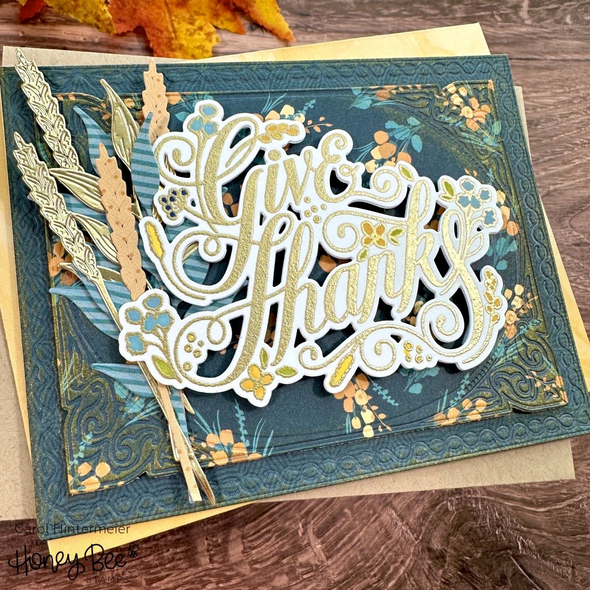 Give Thanks - 4x5 Photopolymer Stamp Set - Honey Bee Stamps