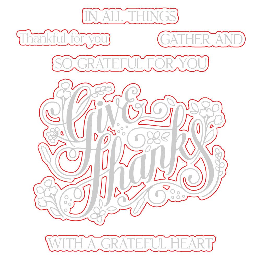 Give Thanks - Honey Cuts - Coordinating Dies - Honey Bee Stamps