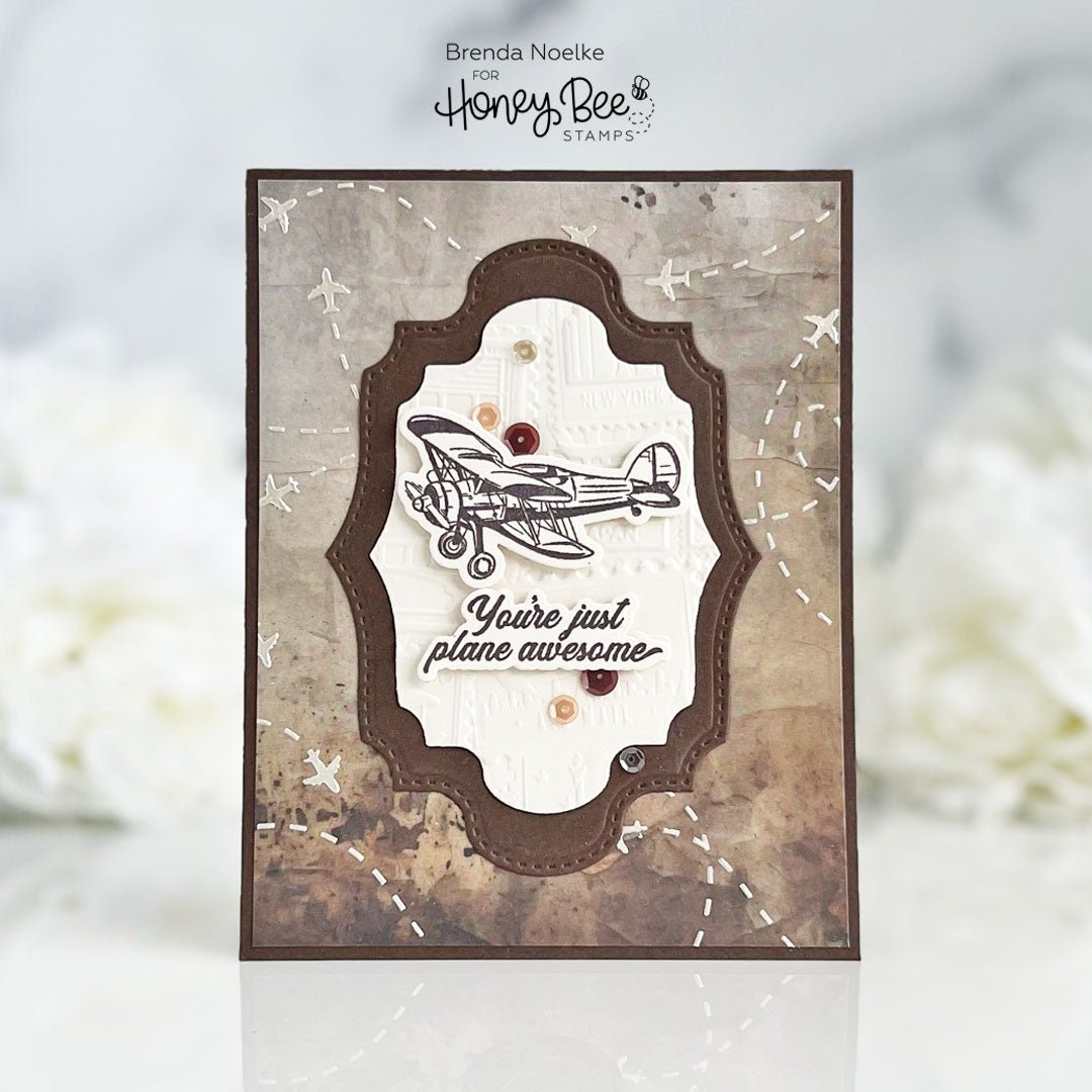 Grab Your Passport Paper Pad 6x8.5 - 24 Double - Sided Sheets - Honey Bee Stamps