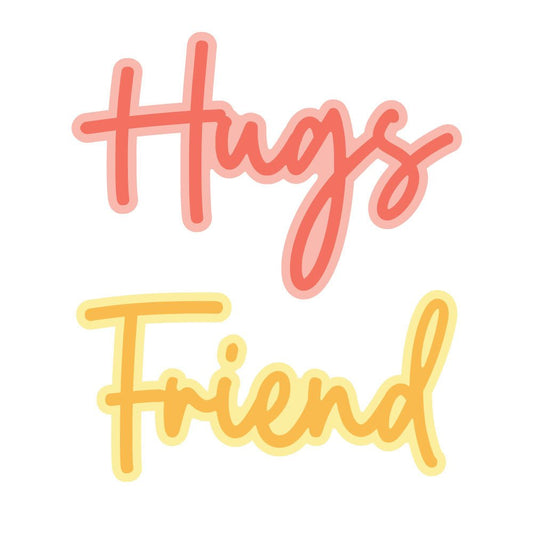 Great Greetings: Friend - Honey Cuts - Stand - Alone Dies - Honey Bee Stamps