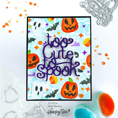 Happy Haunting - Set of 6 - 6"x6" Background Stencils - Honey Bee Stamps
