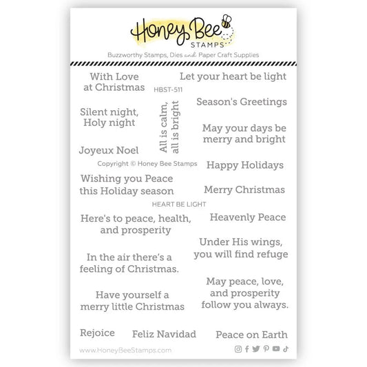 Heart Be Light - 4x5 Photopolymer Stamp Set - Honey Bee Stamps