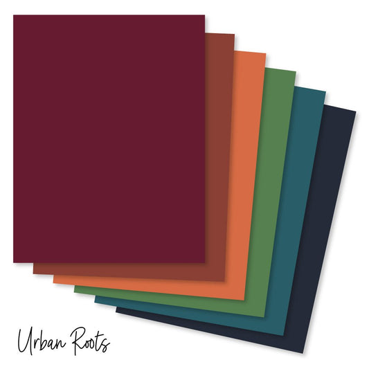 Hive Hues Collection 100lb. Solid Cardstock - 12 Sheets 8.5"x11" - Urban Roots - Honey Bee Stamps