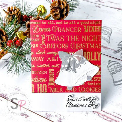 Holly Jolly Background - 6x6 Photopolymer Stamp Set - Honey Bee Stamps