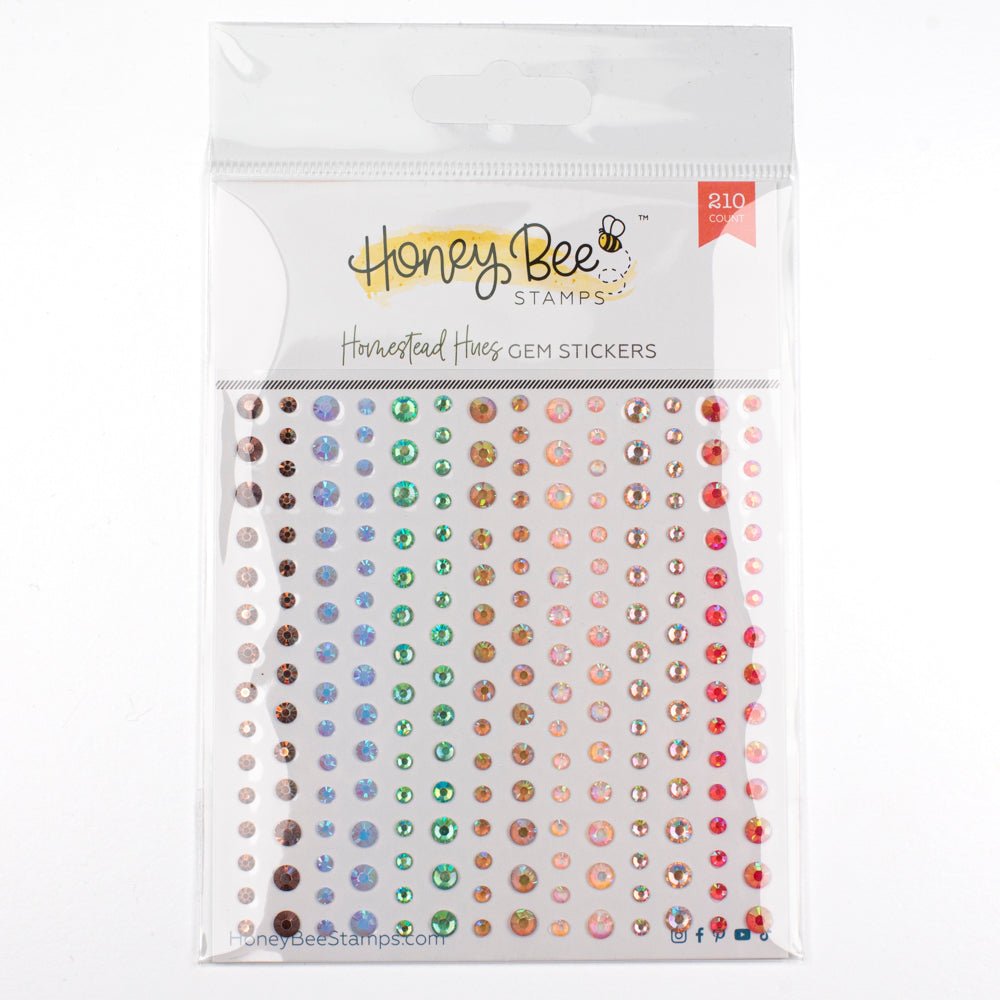 Homestead Hues Gem Stickers - 210 Count - Honey Bee Stamps