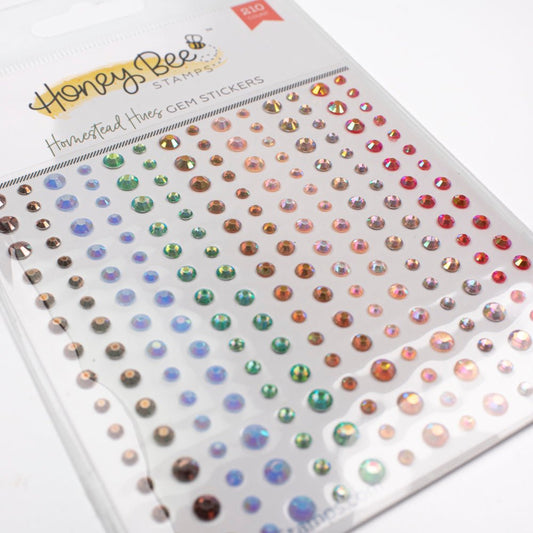 Homestead Hues Gem Stickers - 210 Count - Honey Bee Stamps