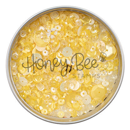 Honeycomb Glow - Sequin Mix with Special Daisy Charm and Bee Charm - Honey Bee Stamps