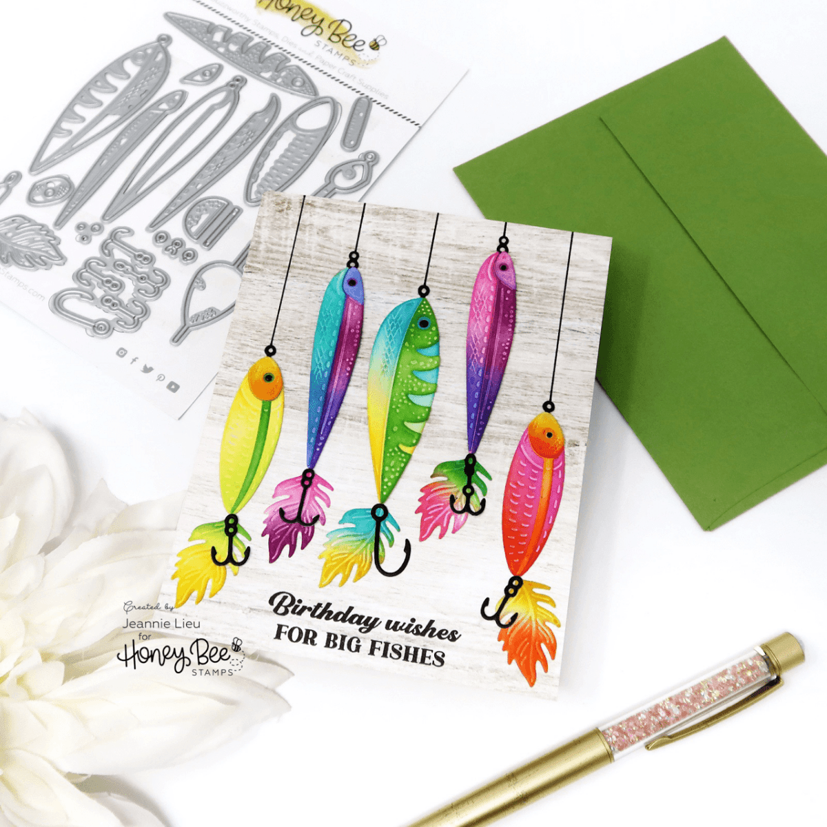 Hooked on You - 6x6 Photopolymer Stamp Set - Honey Bee Stamps