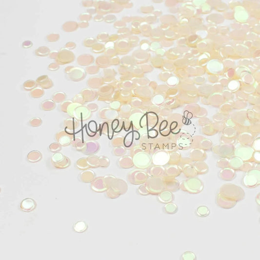 Iced Lemonade - No Hole Sequins - Pale Yellow Iridescent Confetti Mix - Honey Bee Stamps