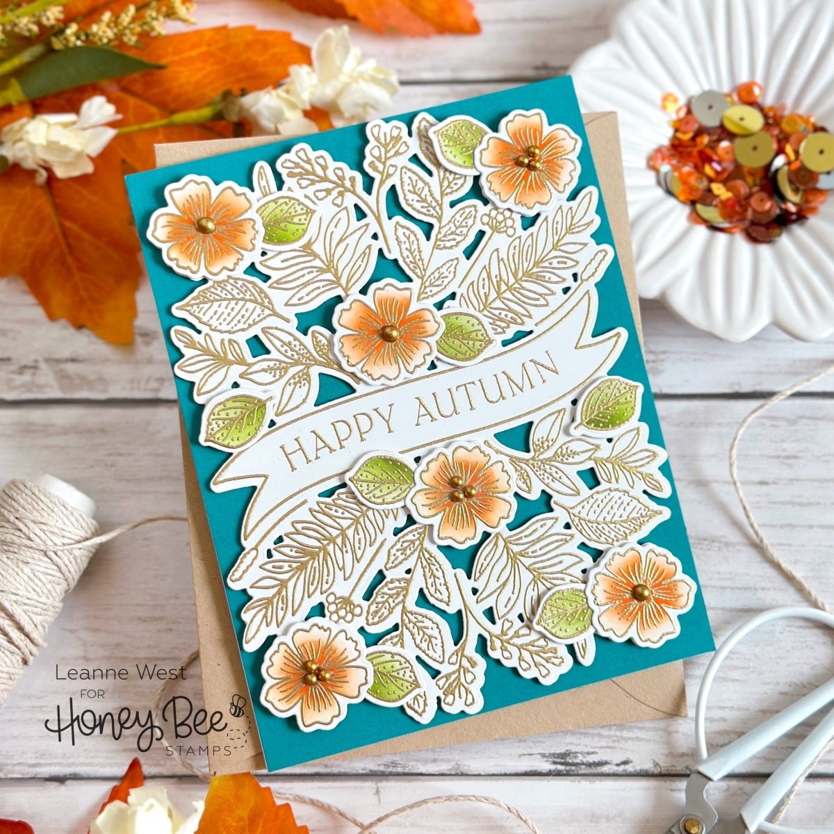 Impressions: Bountiful Banner - Honey Cuts - Coordinating Dies - Honey Bee Stamps